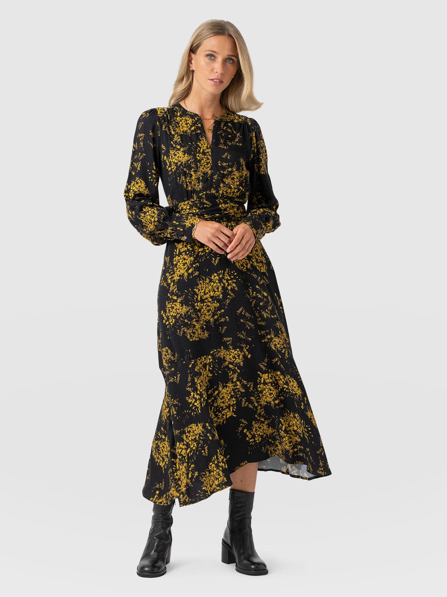 Adaline Zip Up Dress - Yellow Mimosa - Women's Dresses | Saint + Sofia® USA